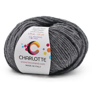Charlotte extrafine merino wool 50g ball Grigio
