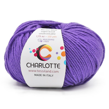 Charlotte lana merinos extrafine gomitolo 50g Lilla