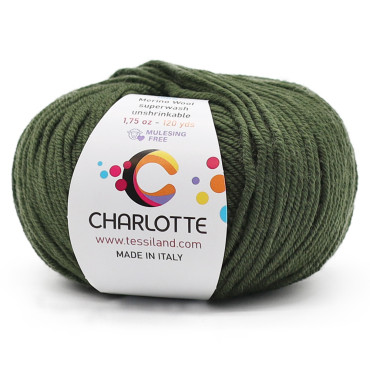 Charlotte lana merina extrafina ovillo 50g Militare