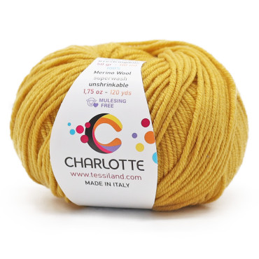 Charlotte extrafine merino wool 50g ball Ocra