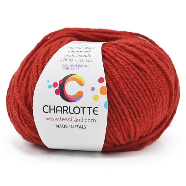 Charlotte lana merina extrafina ovillo 50g Rosso