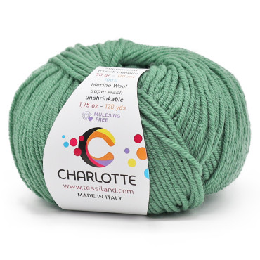 Charlotte laine mérinos extrafine pelote 50g Verde abete