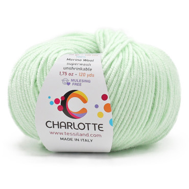 Charlotte lana merinos extrafine gomitolo 50g Verde acqua