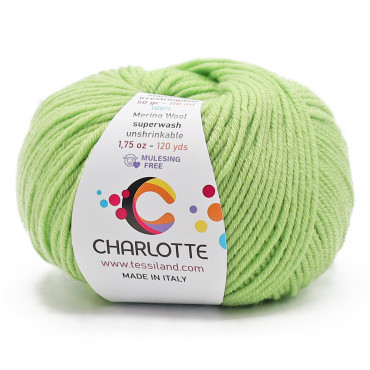 Charlotte extrafine merino wool 50g ball Verde