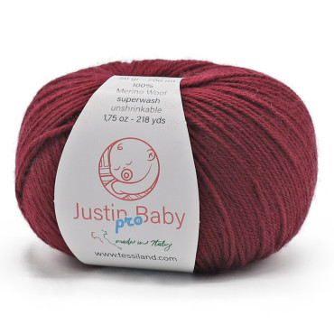 Justin BabyPro lana merinos extrafine gomitolo 50g Amarena