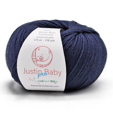 Justin BabyPro lana merinos extrafine gomitolo 50g Blu
