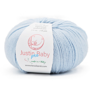 Justin BabyPro lana merinos extrafine gomitolo 50g Celeste