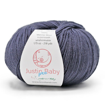 Justin BabyPro lana merinos extrafine gomitolo 50g Denim