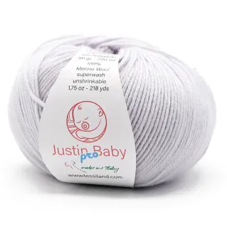 Justin BabyPro extrafine merino wool ball 50g Ghiaccio