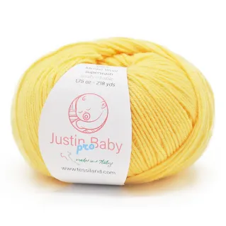 Justin BabyPro laine mérinos extrafine pelote 50g Jaune
