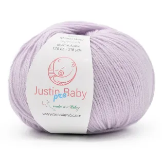 Justin BabyPro extrafine merino wool ball 50g Glicine