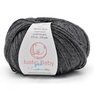 Justin BabyPro extrafine merino wool ball 50g Gray