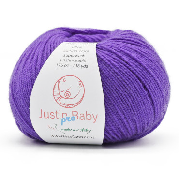 Justin BabyPro lana merinos extrafine gomitolo 50g Lilla