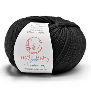 Justin BabyPro extrafine merino wool ball 50g Black