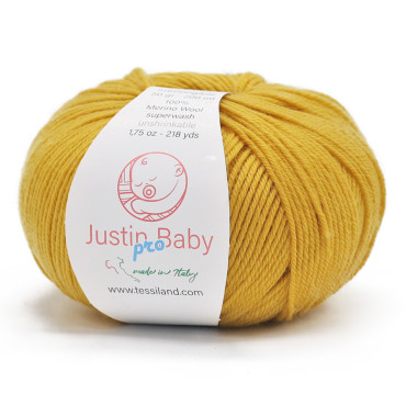Justin BabyPro lana merinos extrafine gomitolo 50g Ocra