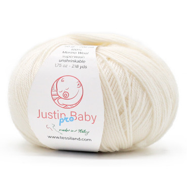 Justin BabyPro lana merinos extrafine gomitolo 50g Panna