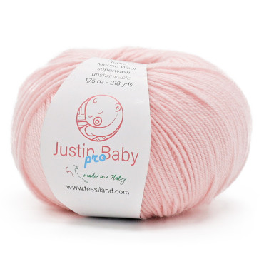 Justin BabyPro lana merinos extrafine gomitolo 50g Rosa