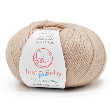 Justin BabyPro lana merinos extrafine gomitolo 50g Sabbia