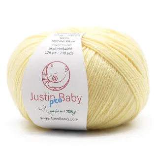 Justin BabyPro lana merinos extrafine ovillo 50g Vaniglia