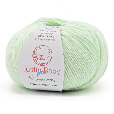 Justin BabyPro lana merinos extrafine gomitolo 50g Verde acqua