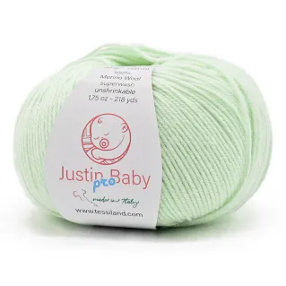 Justin BabyPro lana merinos extrafine ovillo 50g Verde acqua