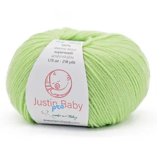 Justin BabyPro laine mérinos extrafine pelote 50g Vert