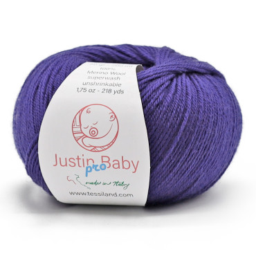 Justin BabyPro lana merinos extrafine gomitolo 50g Viola