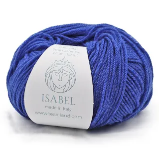Isabel wool silk cashmere yarn ball 25g Bluette