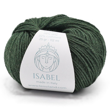 Isabel lana seta cashmere gomitolo 25g Bosco