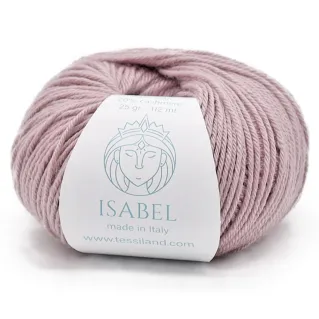Isabel wool silk cashmere yarn ball 25g Cipria