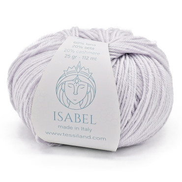 Isabel lana seta cashmere gomitolo 25g Ghiaccio