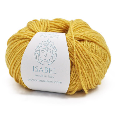 Isabel lana seta cashmere gomitolo 25g Giallo