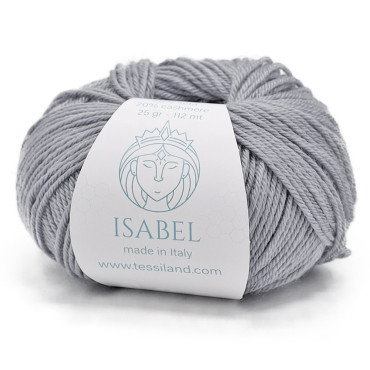 Isabel lana seta cashmere gomitolo 25g Grigio