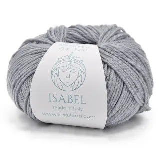 Isabel wool silk cashmere yarn ball 25g Gray