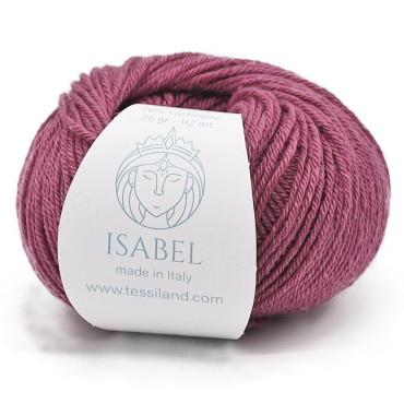 Isabel lana seta cashmere gomitolo 25g Orchidea