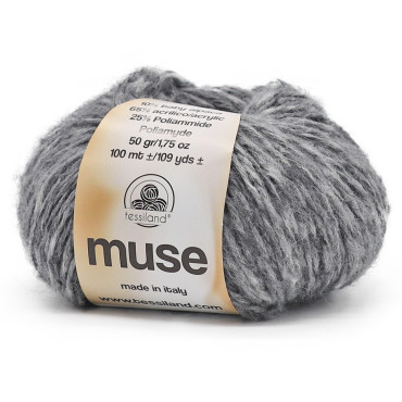 Muse misto alpaca gomitolo 50g Carbonio