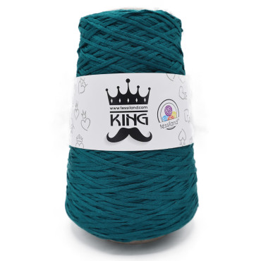 King ruban mix coton bobine 250g Petrolio