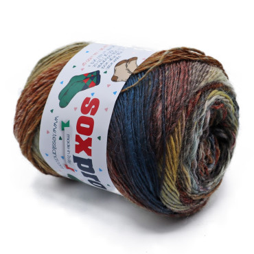Soxpro misto lana sfumato superwash per calze gomitolo 100g Calmo