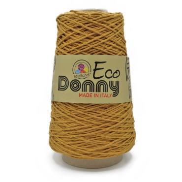 EcoDonny pur coton écologique recyclé cône 200g Senape