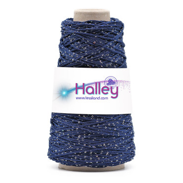 Thai Halley cordino per borse con paillettes Blu