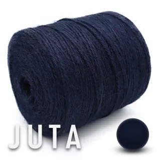 Natural Jute for Handmade Bags & Accessories on Cone 180g Blu notte