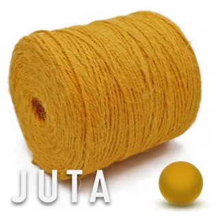 Natural Jute for Handmade Bags & Accessories on Cone 180g Giallo