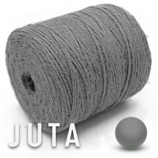 Natural Jute for Handmade Bags & Accessories on Cone 180g Grigio