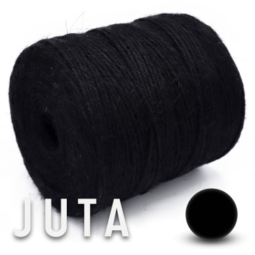 Juta naturale per borse e accessori handmade in bobina 180g Nero