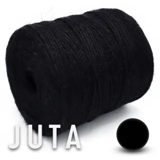 Natural Jute for Handmade Bags & Accessories on Cone 180g Nero