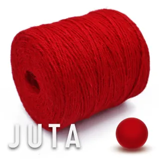 Jute naturelle pour sacs et accessoires handmade en Bobine 180g Rosso