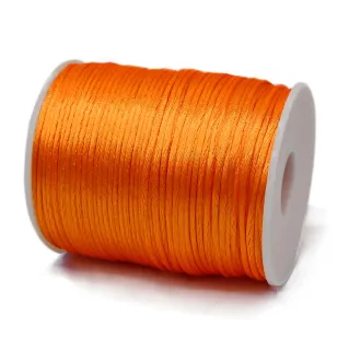 Glossy Rat Tail Cord on Cone for Handmade Projects 100mt Arancio