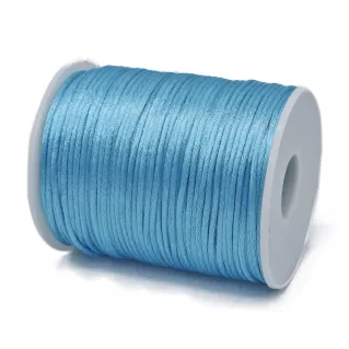 Glossy Rat Tail Cord on Cone for Handmade Projects 100mt Azzurro