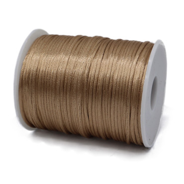 Coda di topo lucida in bobina per lavori handmade  100mt Beige