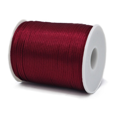 Coda di topo lucida in bobina per lavori handmade  100mt Bordeaux